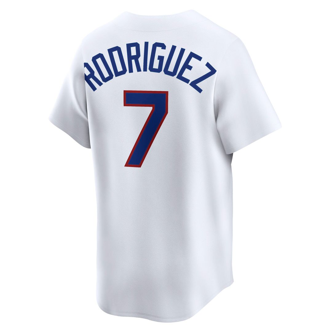 Men's Texas Rangers Ivan Rodriguez White Throwback Jersey