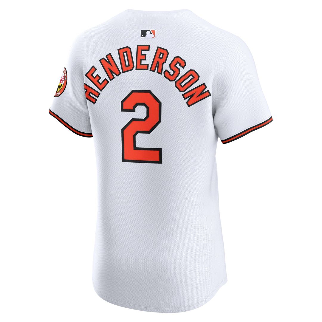 Men's Baltimore Orioles Gunnar Henderson White Home Elite Jersey