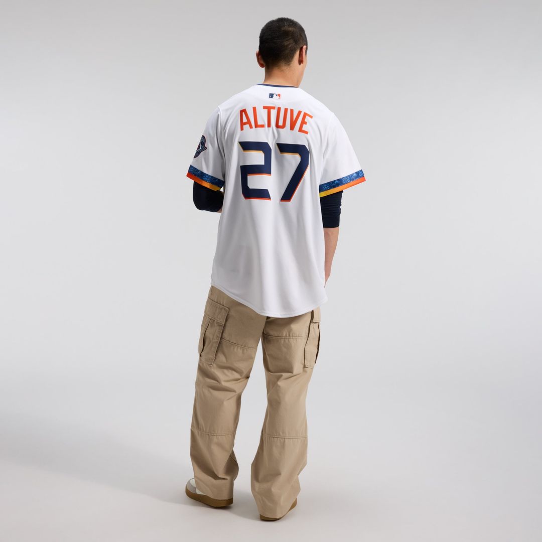 Men's Houston Astros Jose Altuve White 2025 City Connect Player Jersey