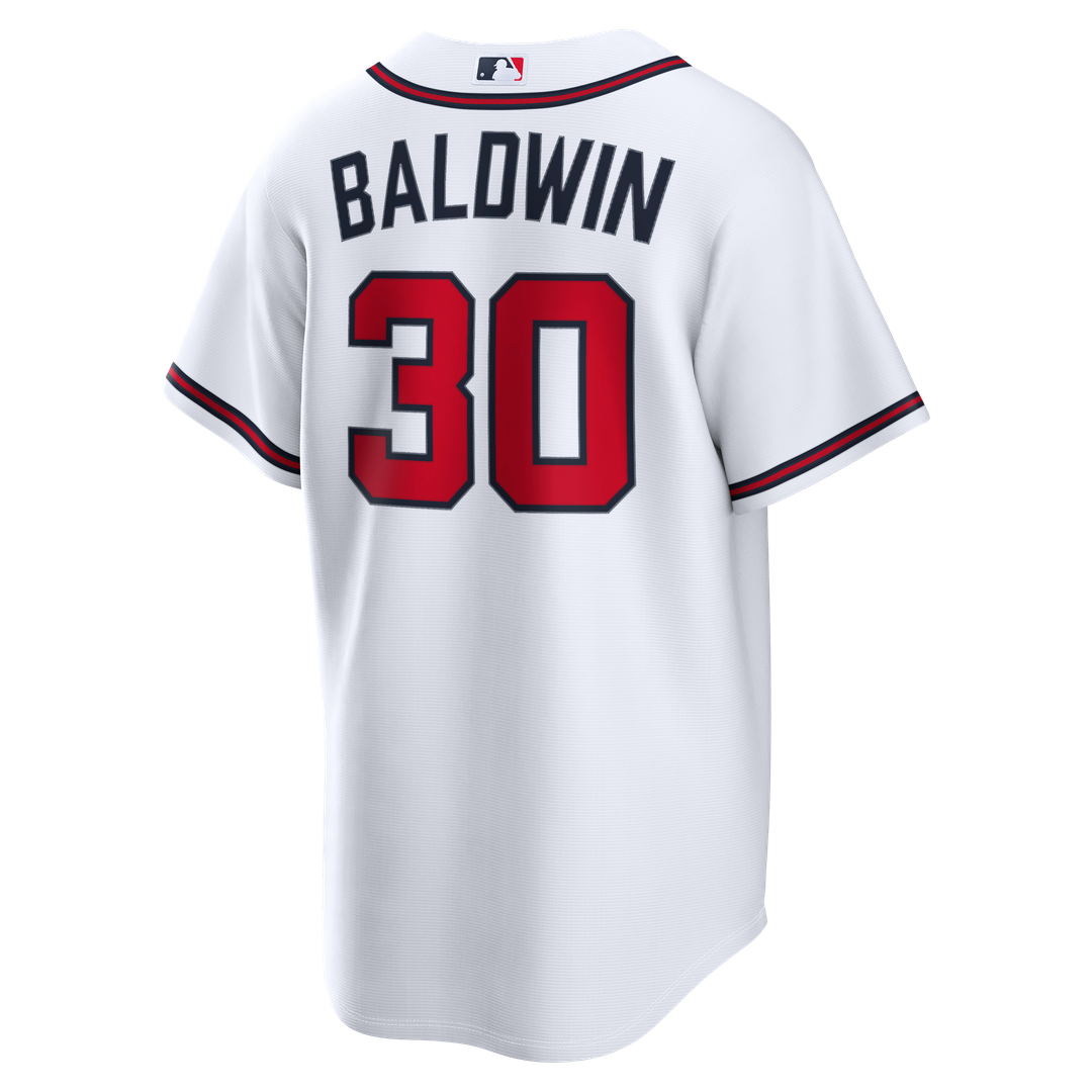 Men's Atlanta Braves Drake Baldwin White Home Replica Jersey