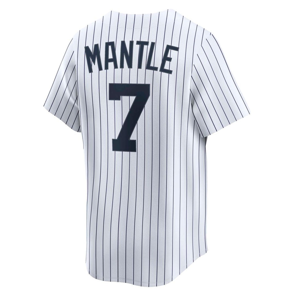 Men's New York Yankees Mickey Mantle White Throwback Jersey