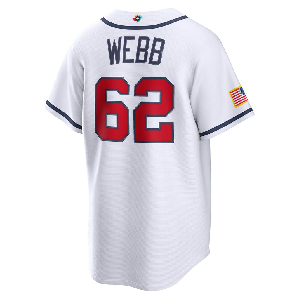 Men's USA Baseball Logan Webb White 2026 World Baseball Classic Home Stadium Jersey