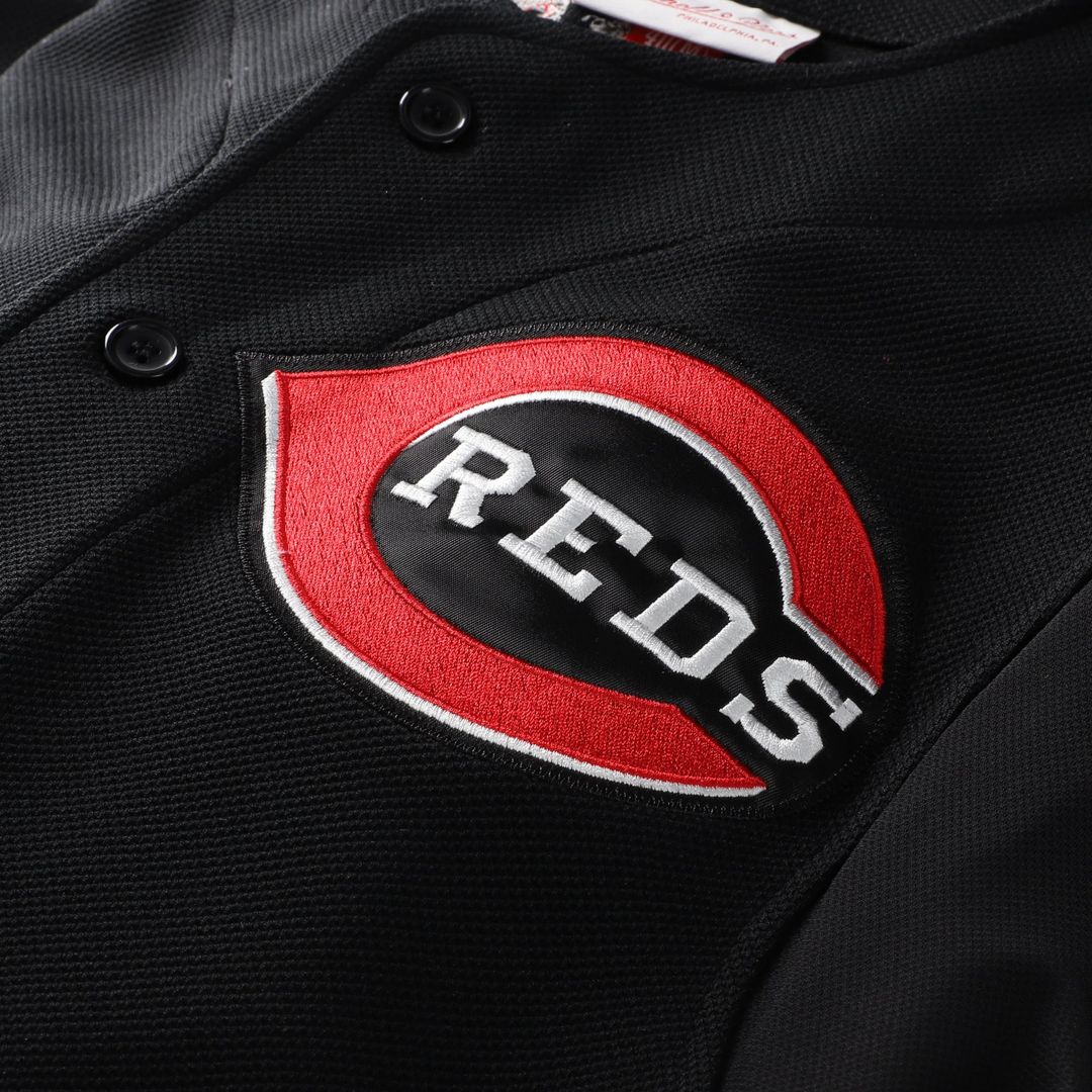 Men's Cincinnati Reds Ken Griffey Jr. it Black Mesh Batting Practice Jersey