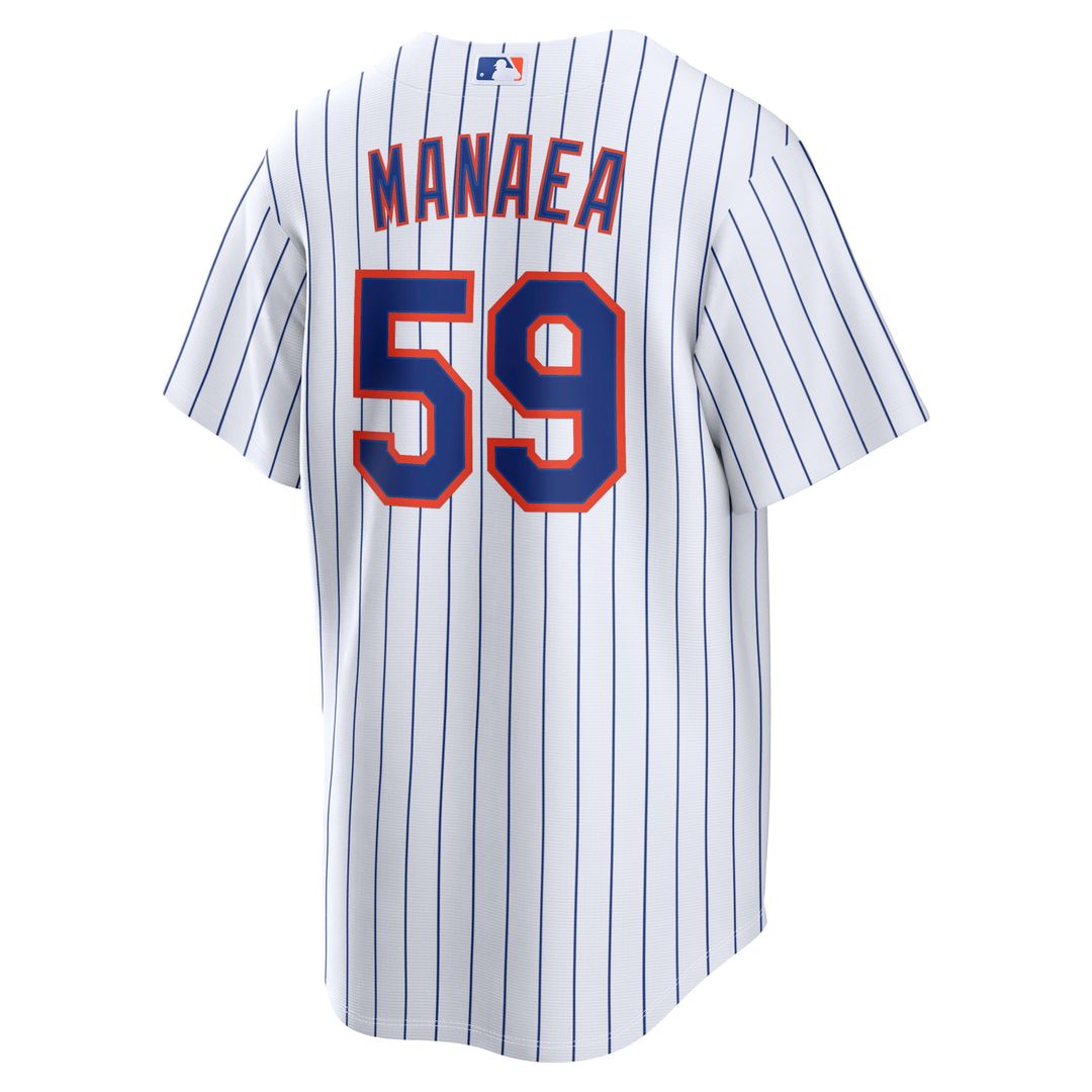 Men's New York Mets Sean Manaea White Home Replica Jersey
