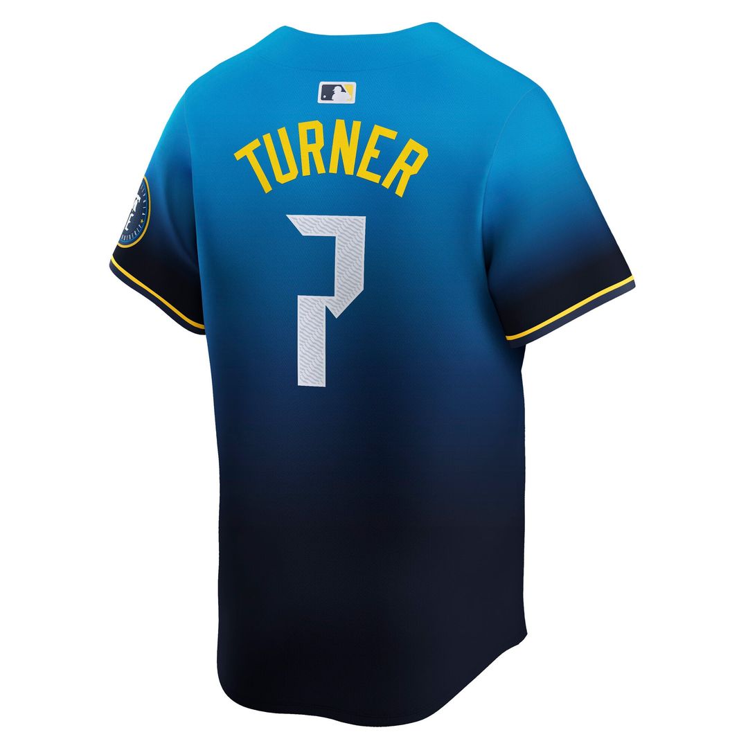 Men's Philadelphia Phillies Trea Turner Blue 2024 City Connect Player Jersey