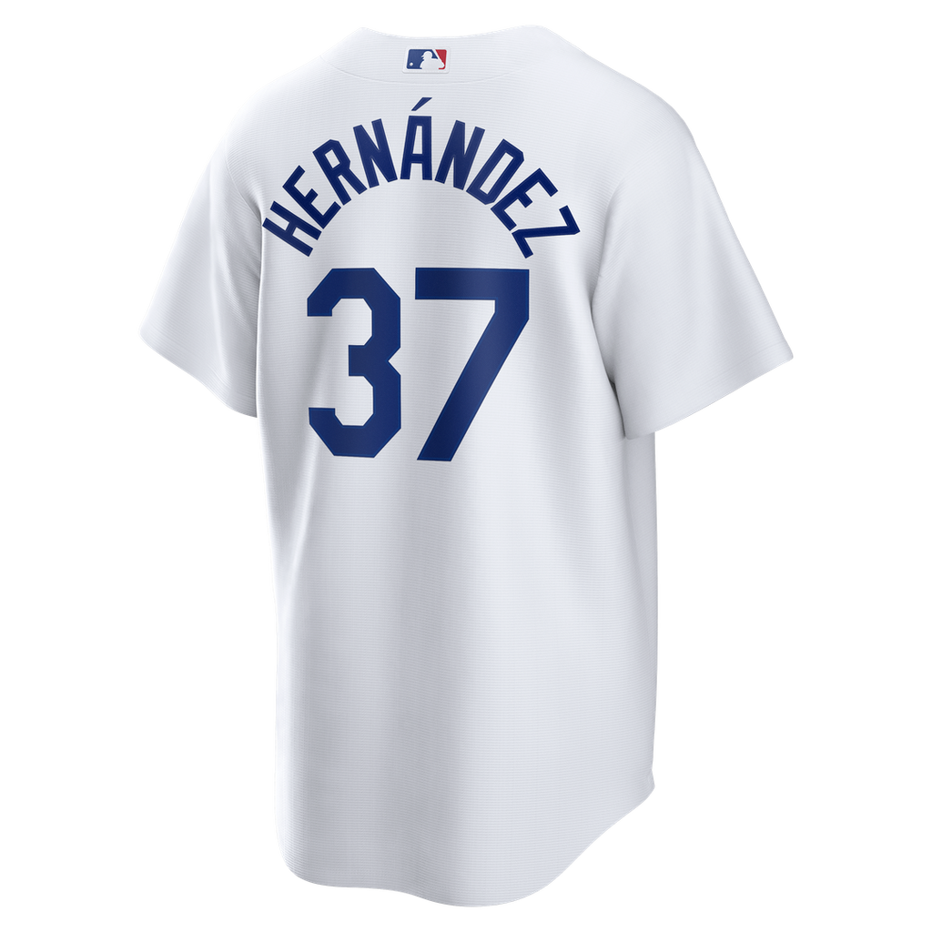 Men's Los Angeles Dodgers Teoscar Hernández White Home Replica Jersey