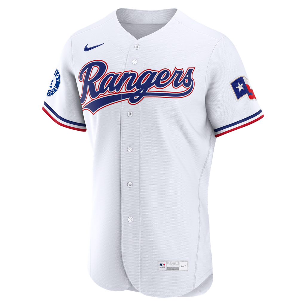 Men's Texas Rangers Corey Seager White Home Sponsor Patch Jersey