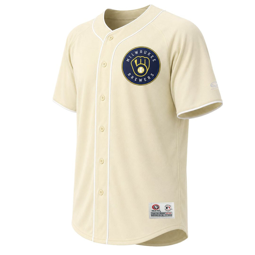 Men's Milwaukee Brewers Cream Fashion Jersey