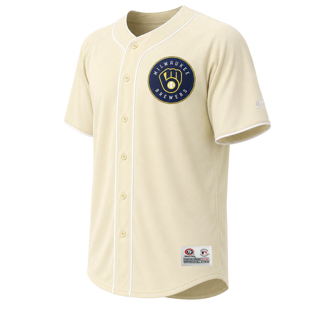 Men's Milwaukee Brewers Cream Fashion Jersey