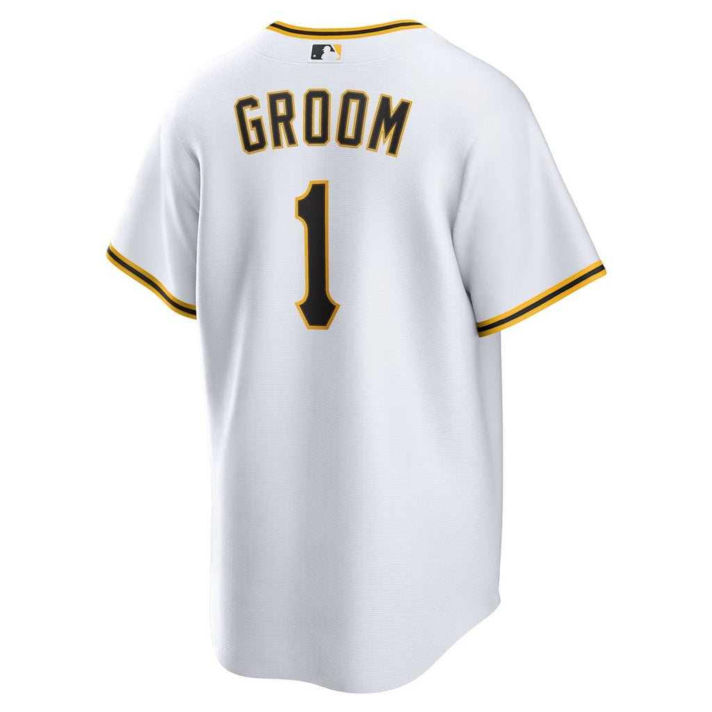 Men's Pittsburgh Pirates White #1 Groom Home Replica Jersey