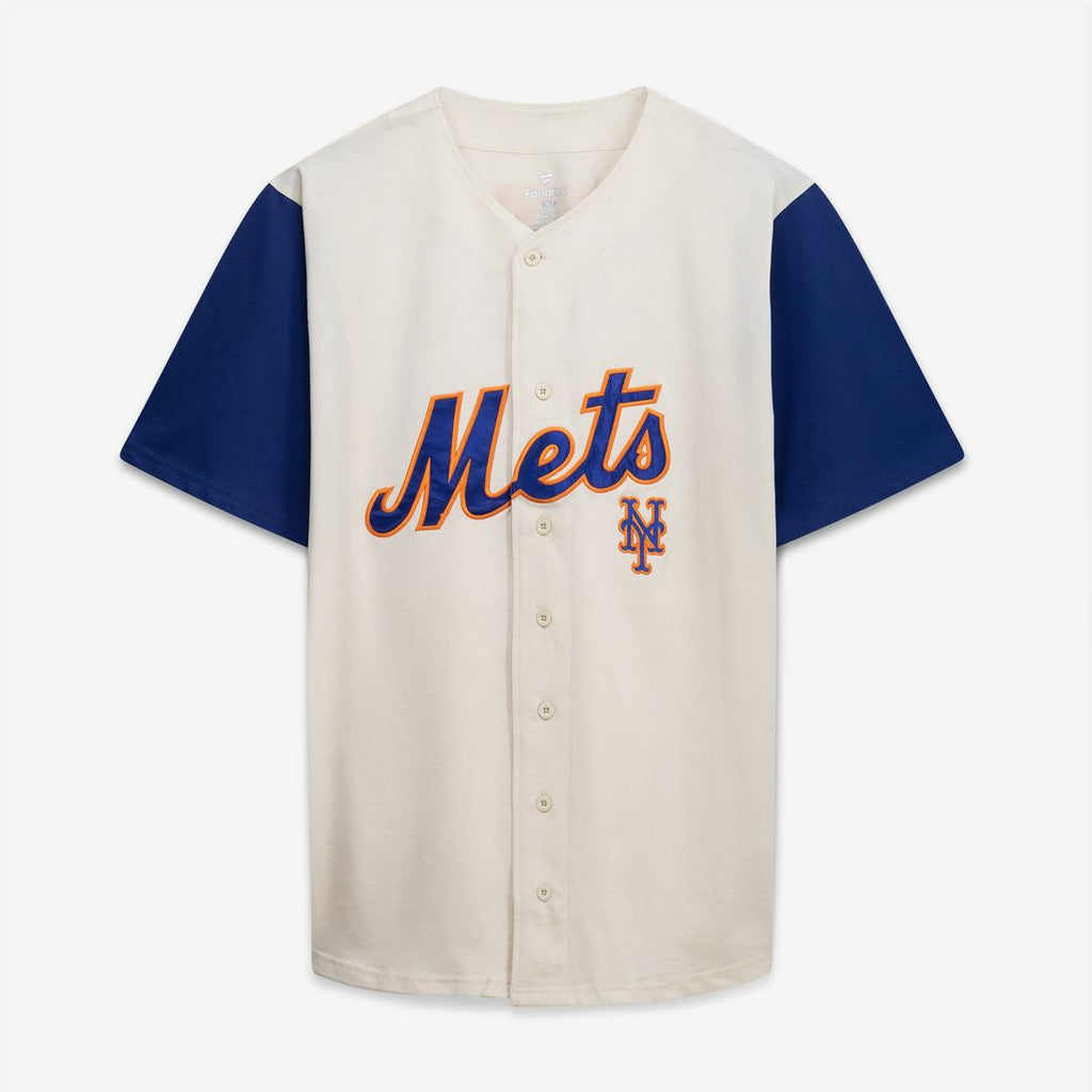 Men's New York Mets Profile Cream/Royal Big & Tall Two-Color Fashion Jersey