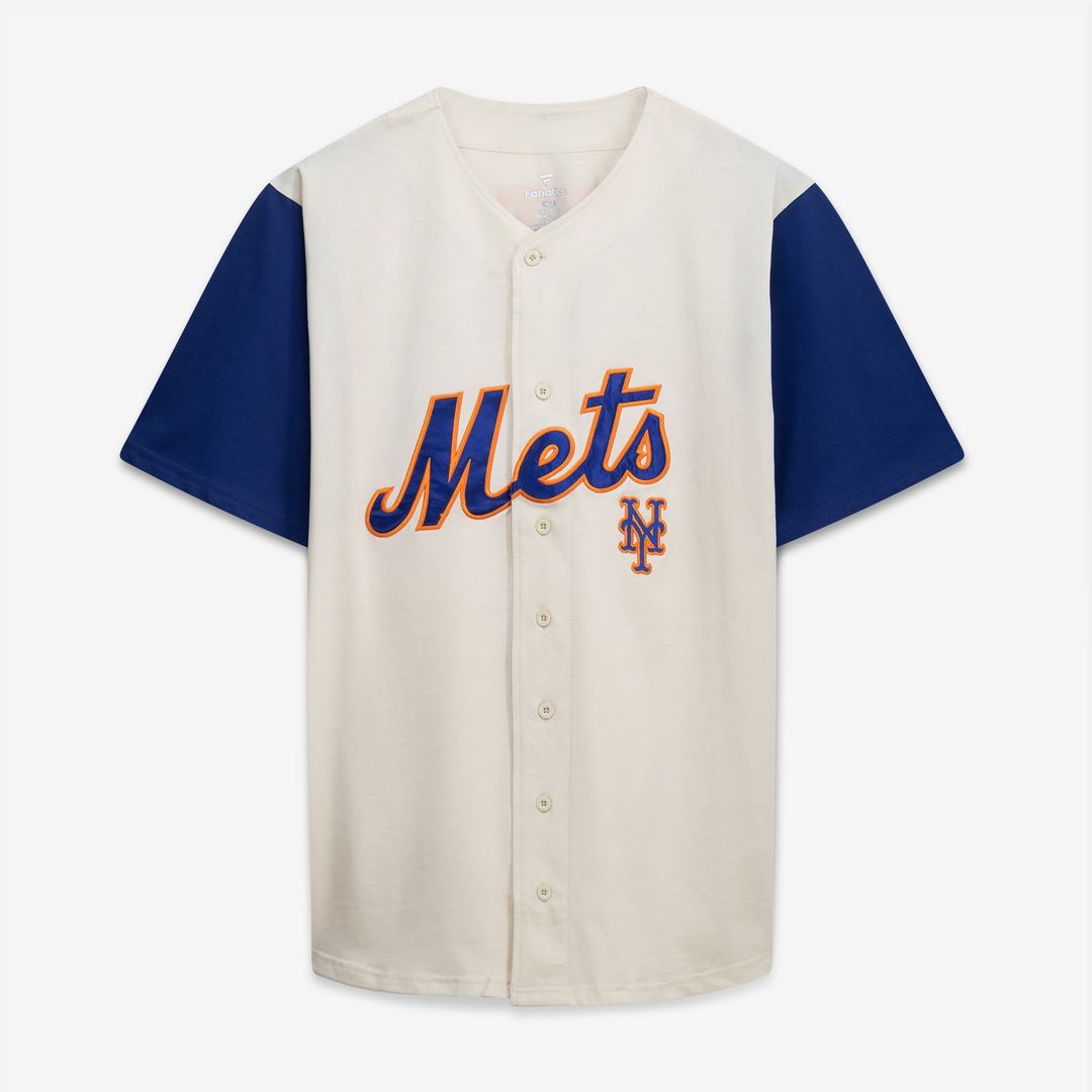 Men's New York Mets Profile Cream/Royal Big & Tall Two-Color Fashion Jersey