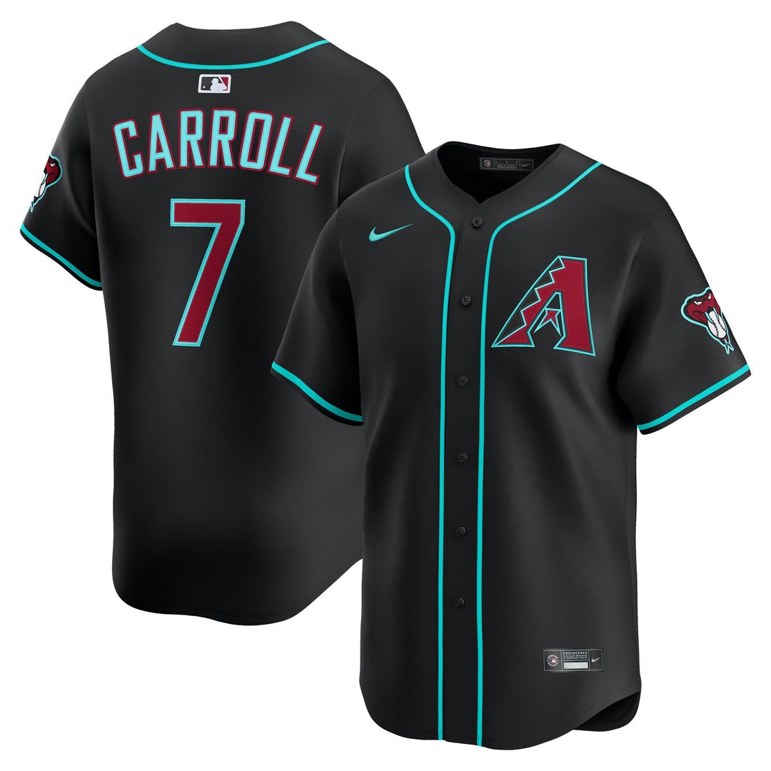 Men's Arizona Diamondbacks Corbin Carroll Black Alternate Player Jersey