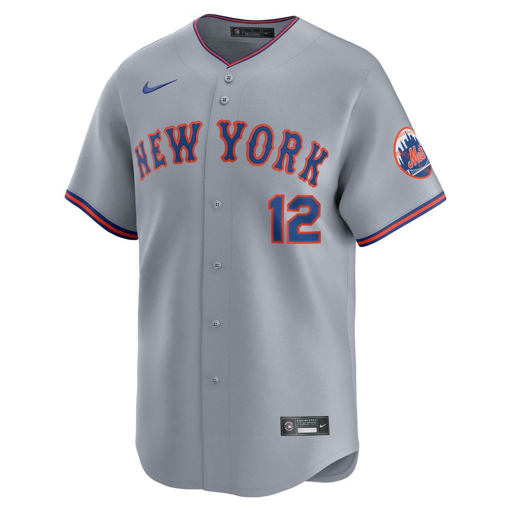 Men's New York Mets Francisco Lindor Gray Road Player Jersey