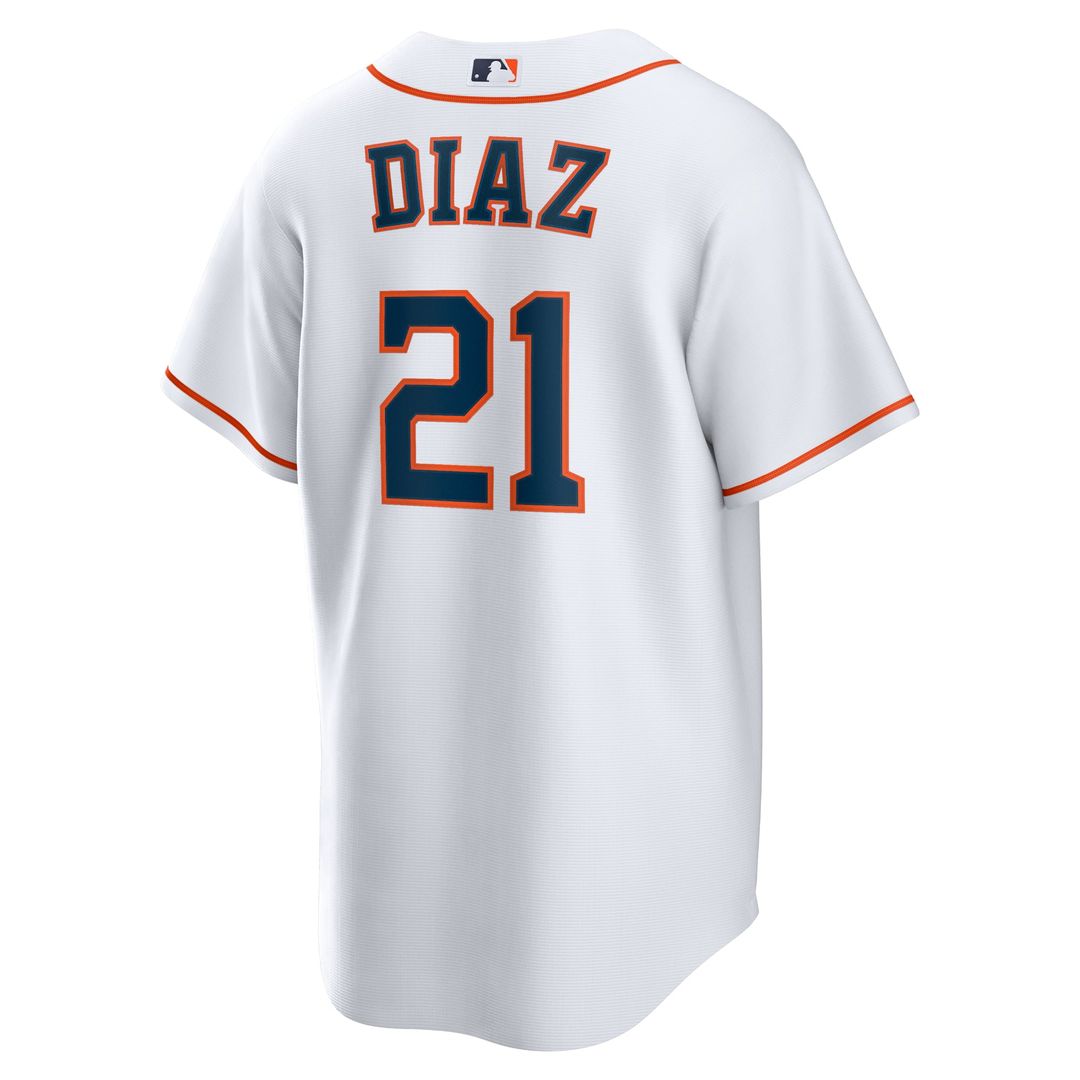 Men's Houston Astros Yainer Diaz White Home Replica Jersey