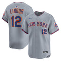 Men's New York Mets Francisco Lindor Gray Road Player Jersey