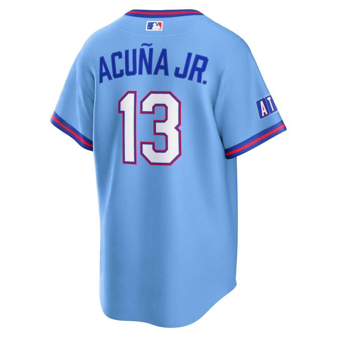 Men's Atlanta Braves Ronald Acuña Jr. Powder Blue 2026 City Connect Stadium Jersey