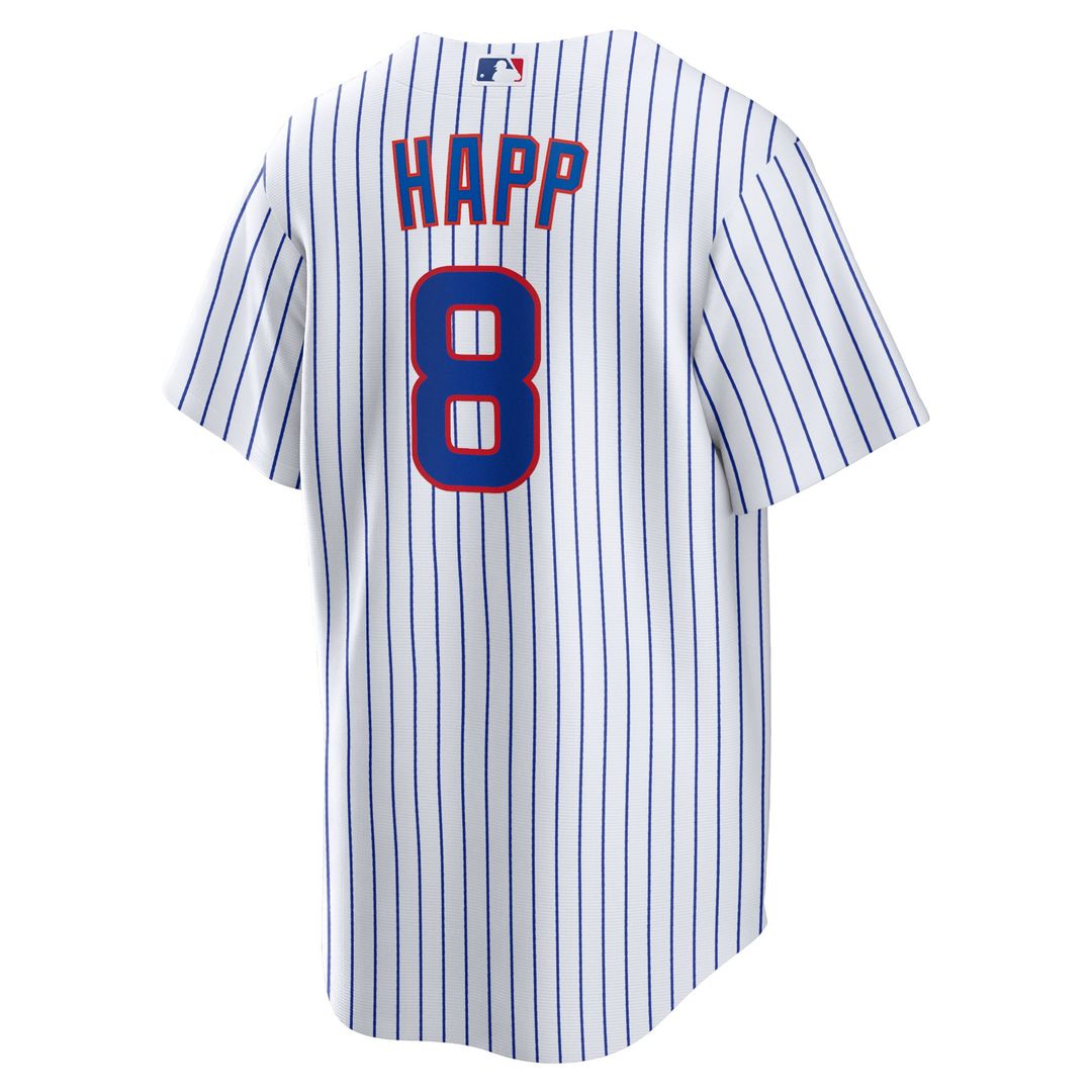 Men's Chicago Cubs Ian Happ White Home Replica Jersey