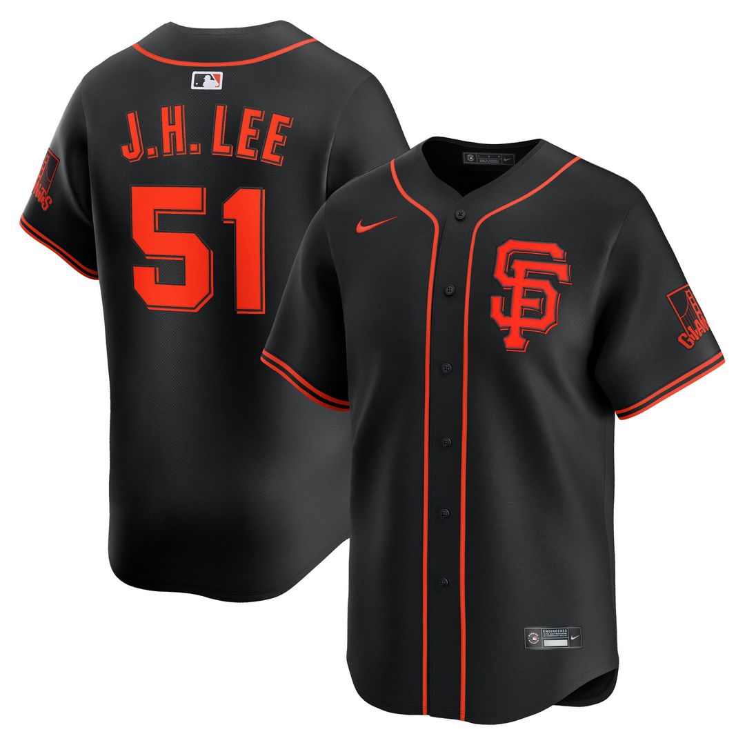 Men's San Francisco Giants Jung Hoo Lee Black Alternate Player Jersey