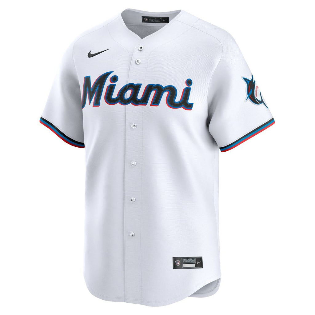 Men's Miami Marlins Sandy Alcantara White Home Player Jersey
