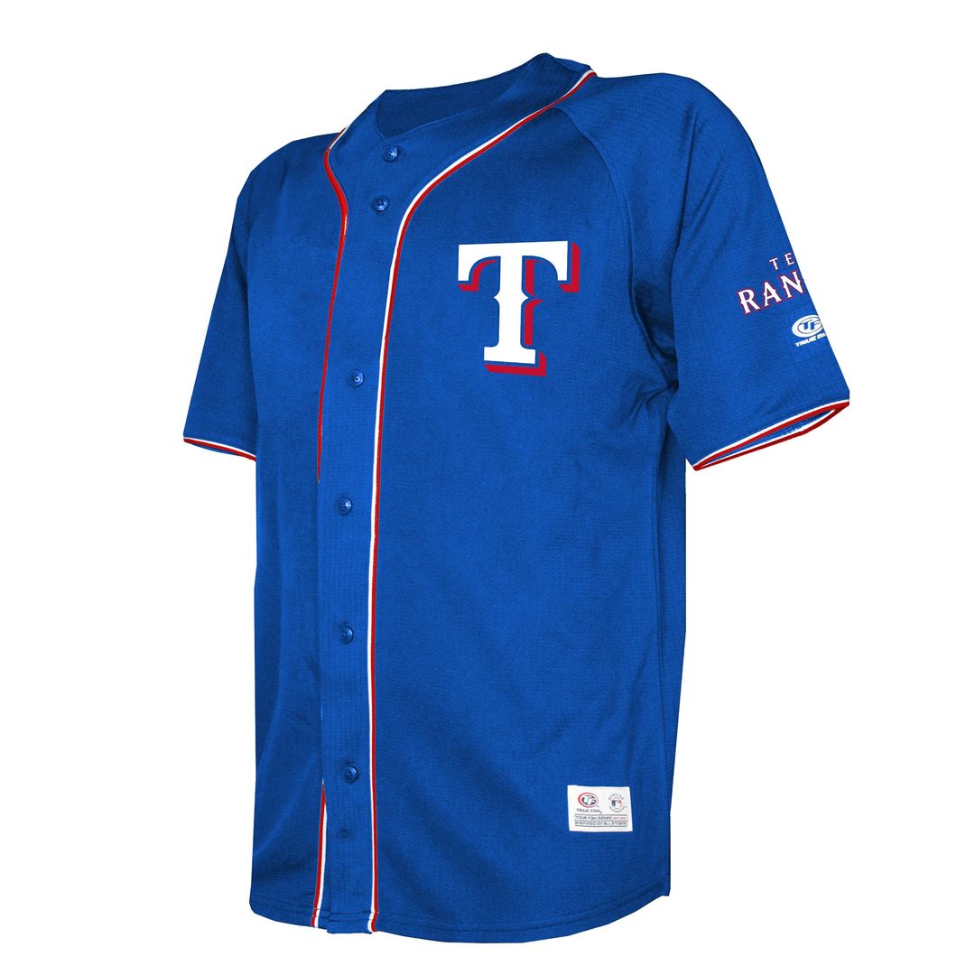 Men's Texas Rangers Royal Team Color Full-Button Fashion Jersey
