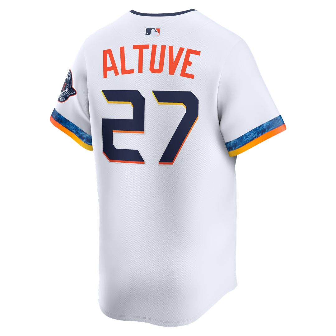 Men's Houston Astros Jose Altuve White 2025 City Connect Player Jersey