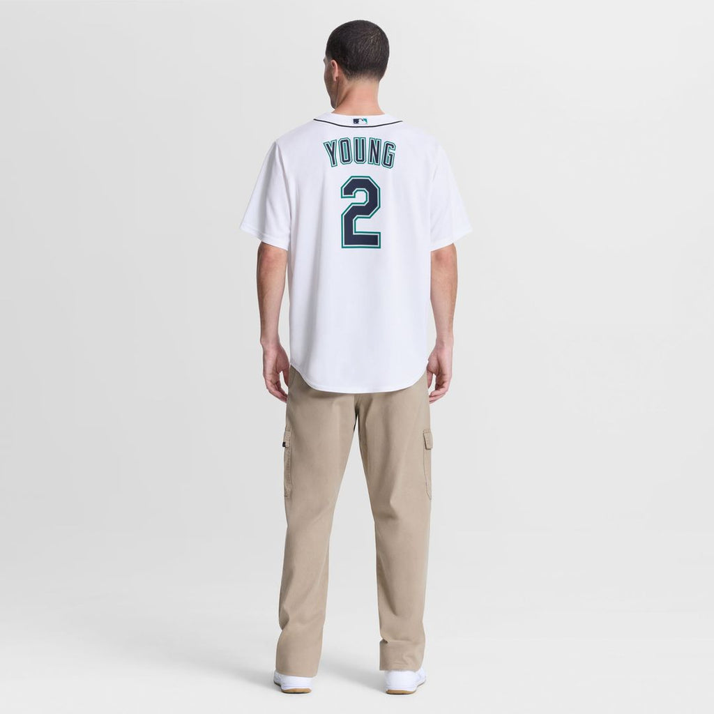 Men's Seattle Mariners Cole Young White Home Replica Jersey