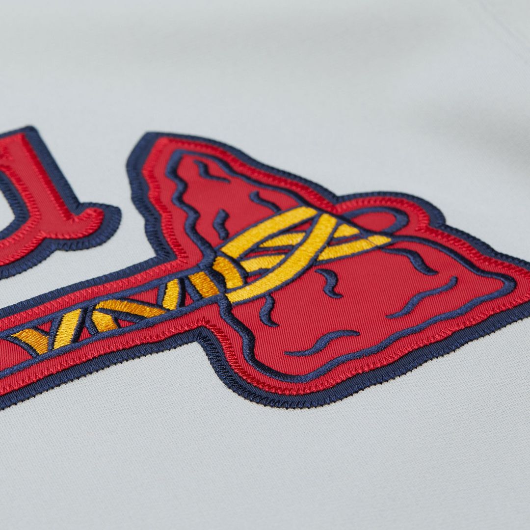 Men's Atlanta Braves Fred McGriff Gray 1995 Throwback Jersey