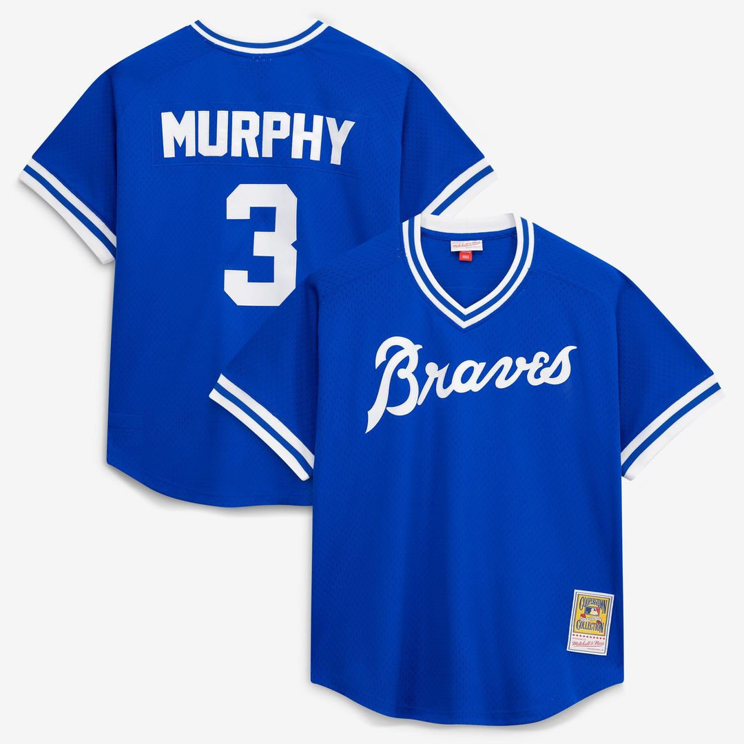 Men's Atlanta Braves Dale Murphy Scarlet Batting Practice Jersey