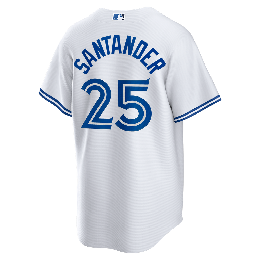 Men's Toronto Blue Jays Anthony Santander White Home Replica Jersey