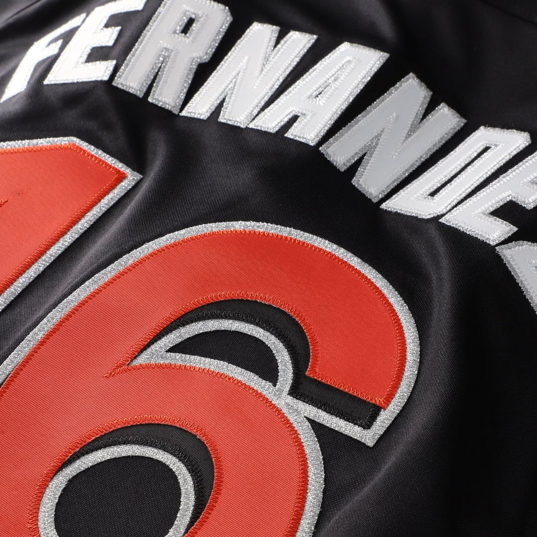 Men's Miami Marlins Jose Fernandez Black Batting Practice Jersey