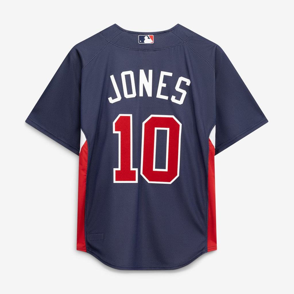 Men's Atlanta Braves Chipper Jones Navy Batting Practice Jersey