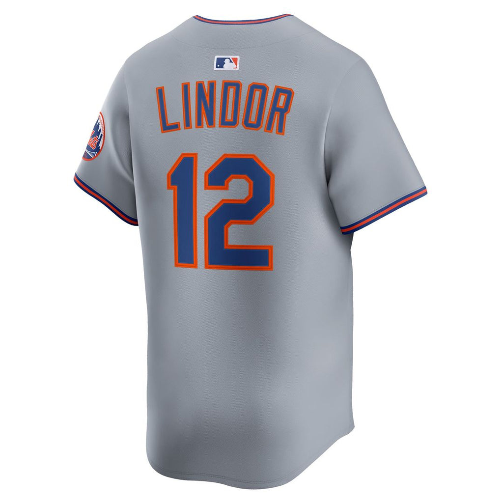 Men's New York Mets Francisco Lindor Gray Road Player Jersey