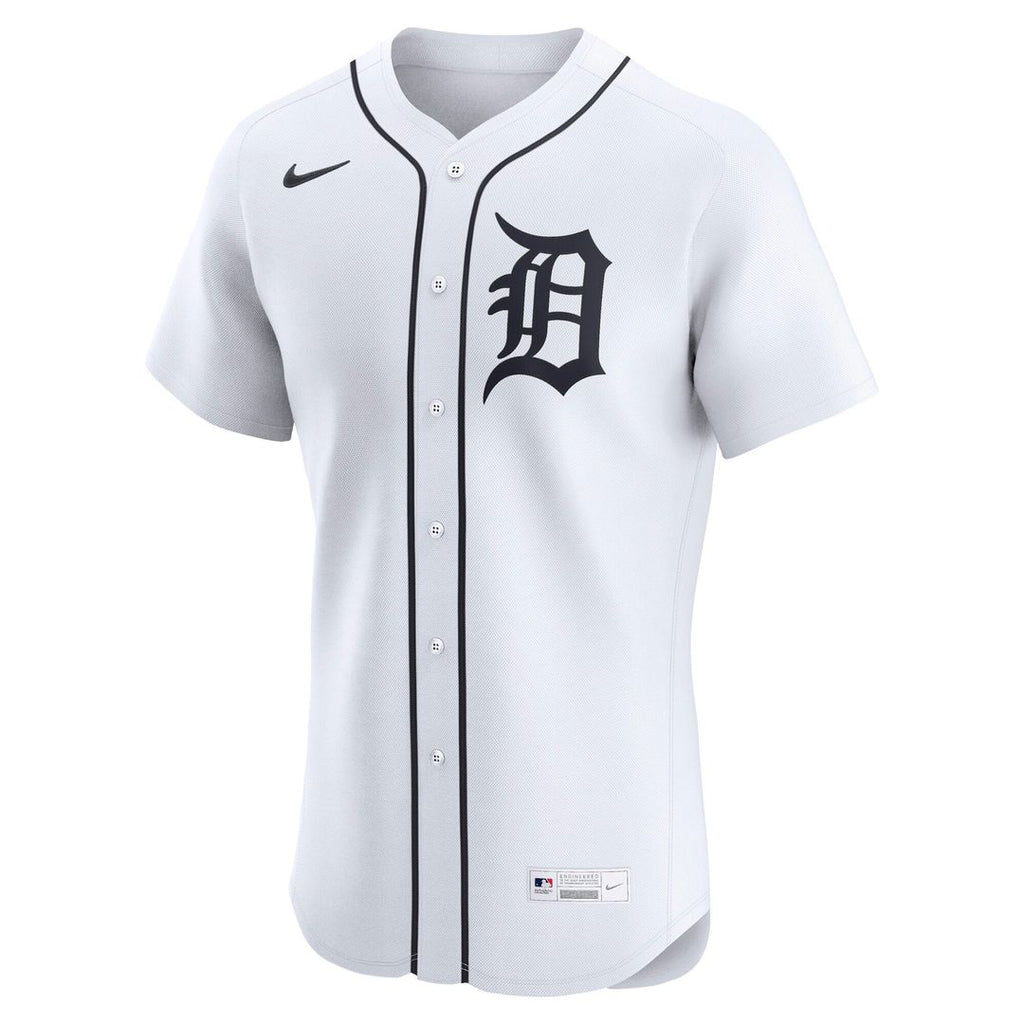 Men's Detroit Tigers White Home Elite Jersey