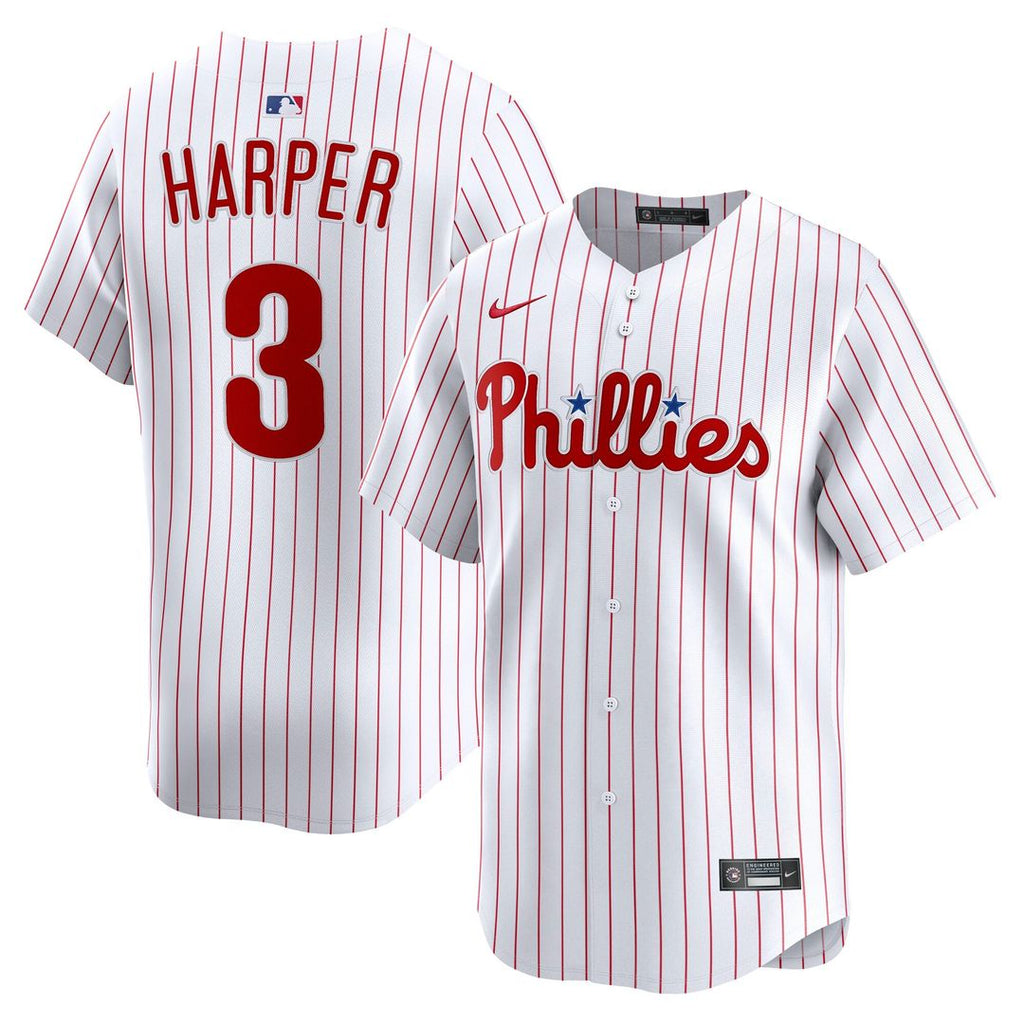 Men's Philadelphia Phillies Bryce Harper White Home Player Jersey