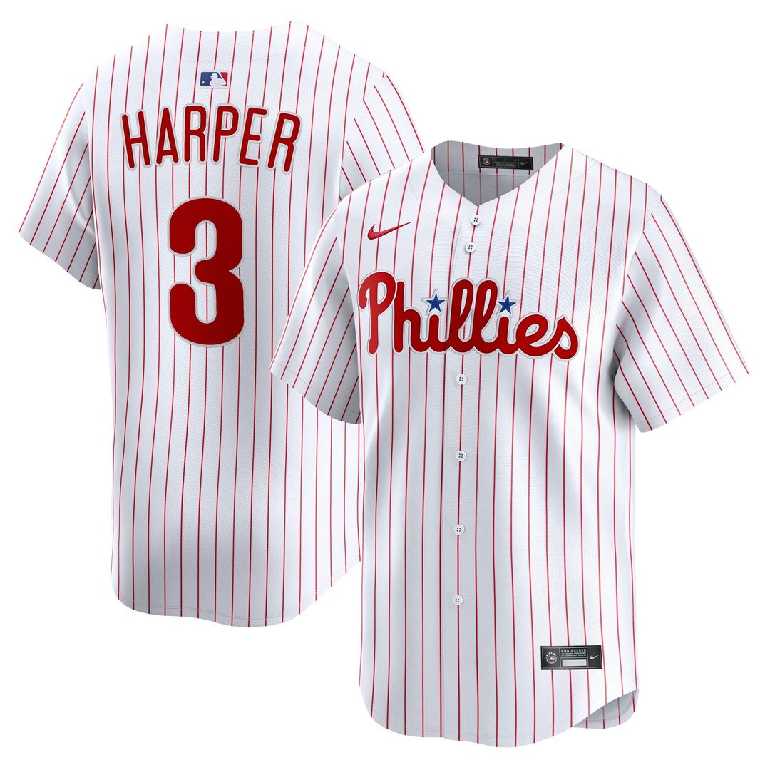 Men's Philadelphia Phillies Bryce Harper Gray Road Player Jersey