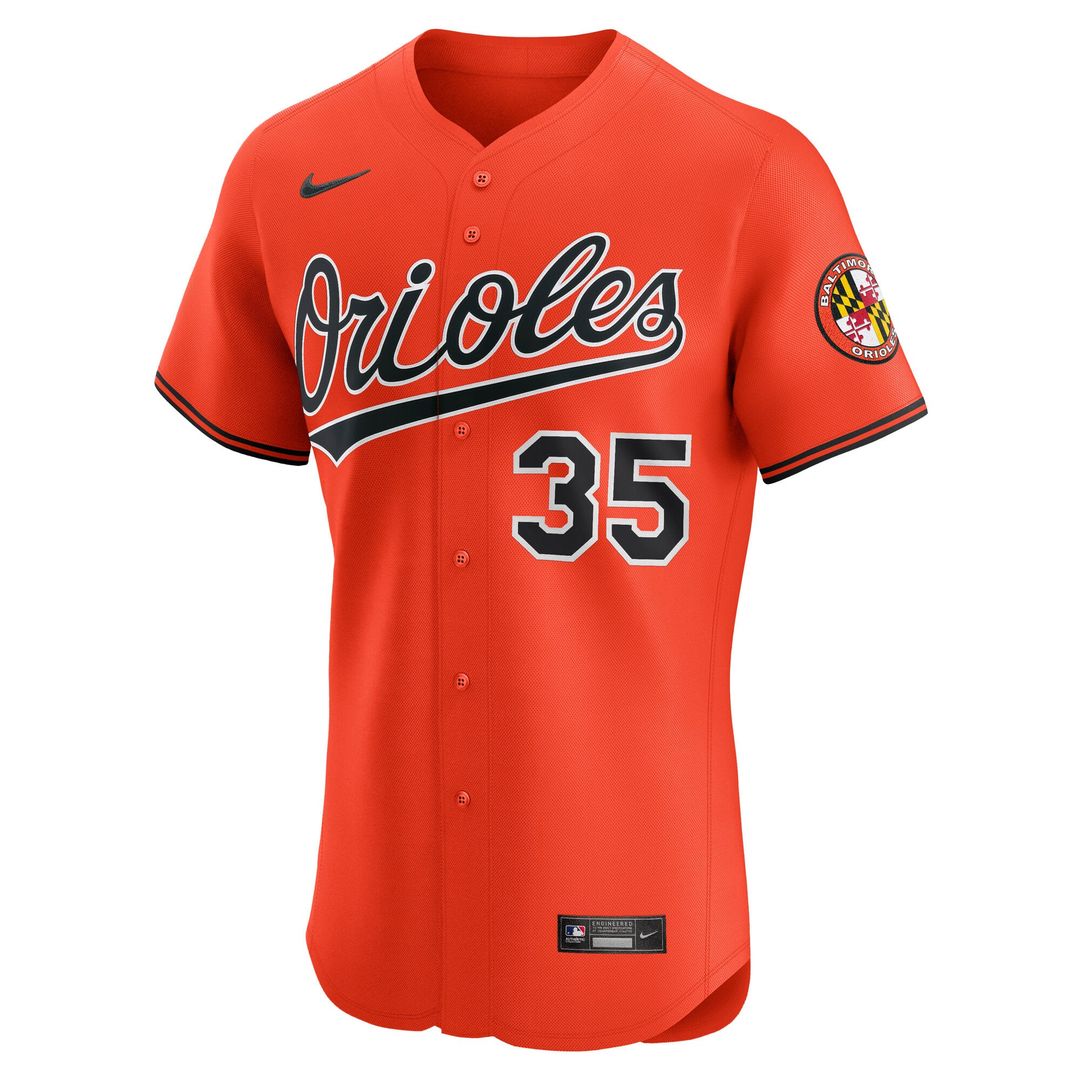 Men's Baltimore Orioles Adley Rutschman Orange Alternate 2 Elite Jersey