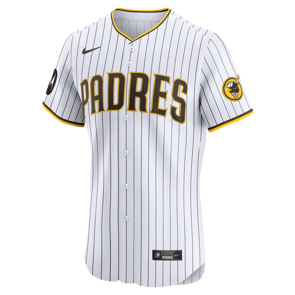 Men's San Diego Padres Tony Fernández White Home Elite Sponsor Patch Player Jersey