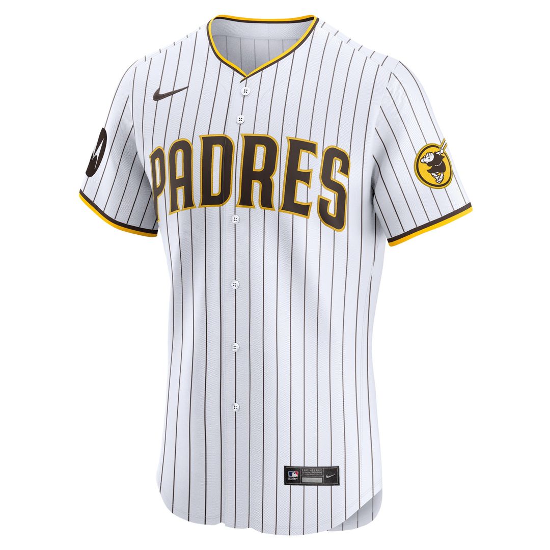 Men's San Diego Padres Tony Fernández White Home Elite Sponsor Patch Player Jersey