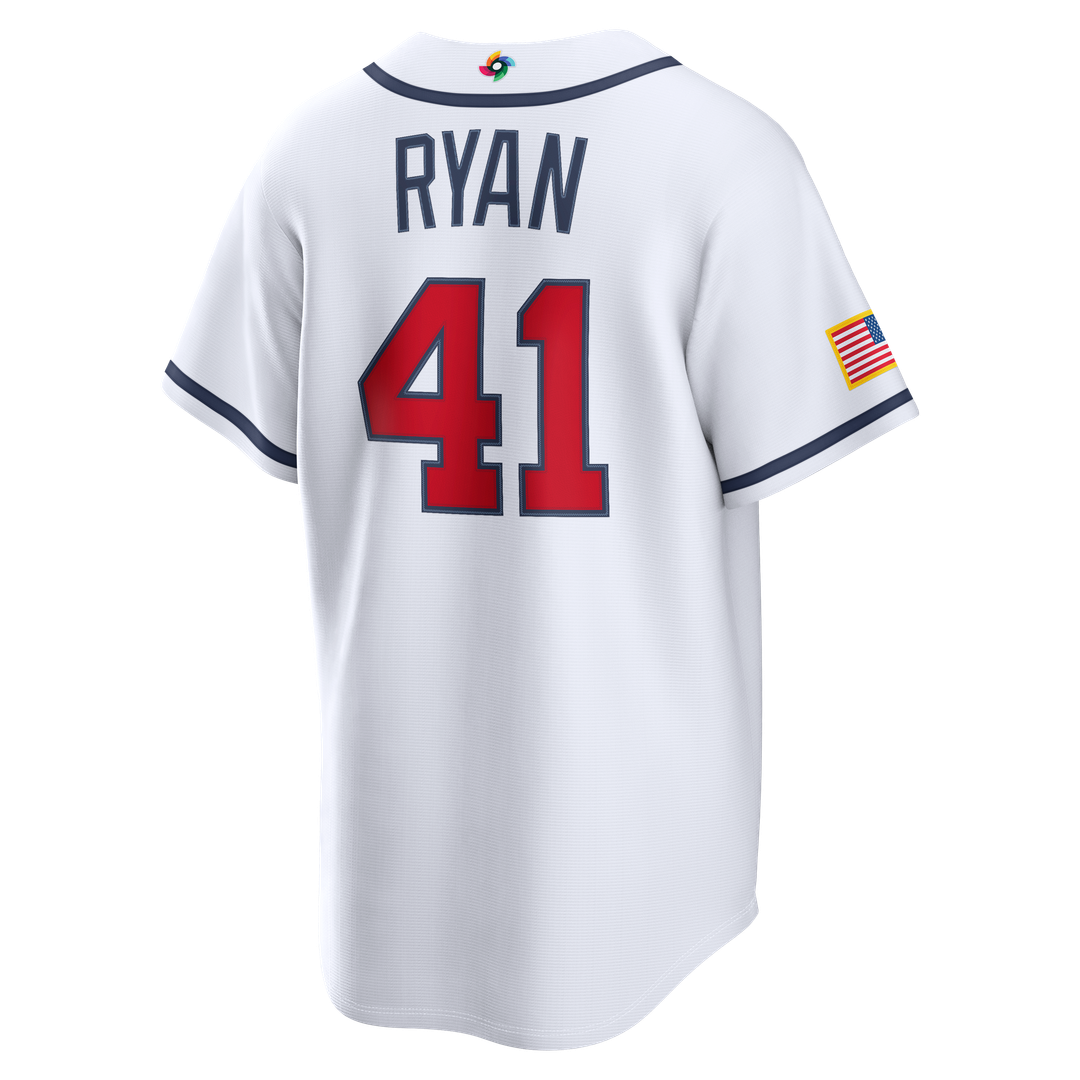 Men's USA Baseball Joe Ryan White 2026 World Baseball Classic Home Stadium Jersey