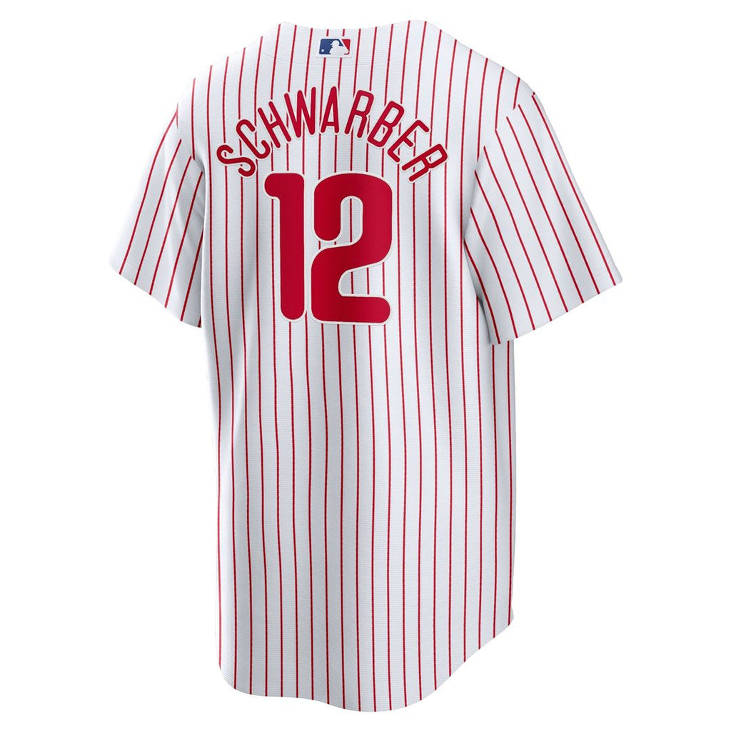 Men's Philadelphia Phillies Kyle Schwarber White Replica Player Jersey
