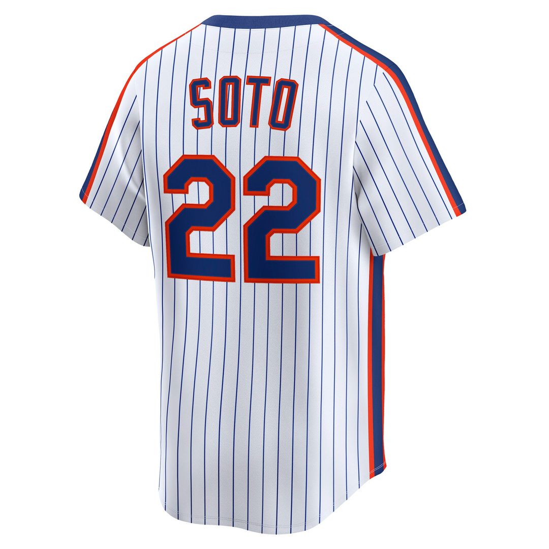 Men's New York Mets Juan Soto White 40th Anniversary Jersey