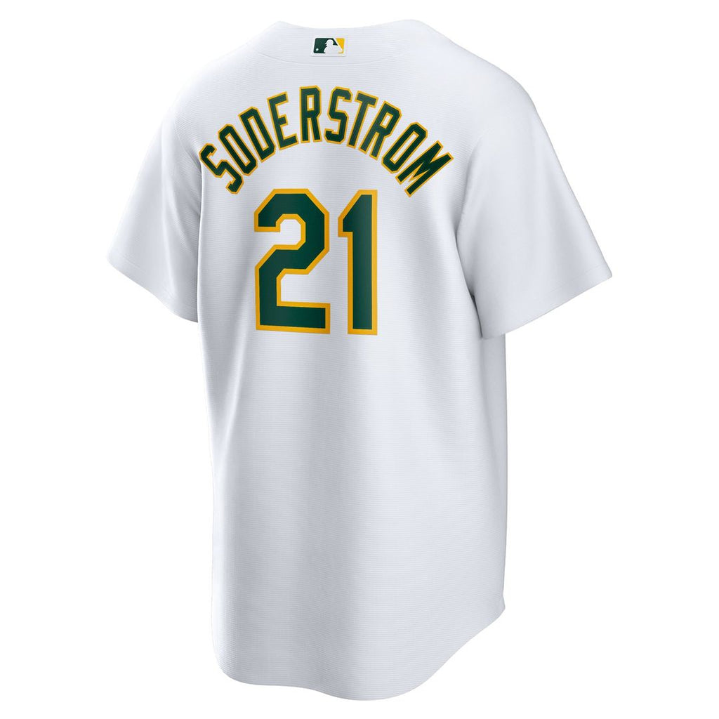 Men's Athletics Tyler Soderstrom White Home Replica Jersey