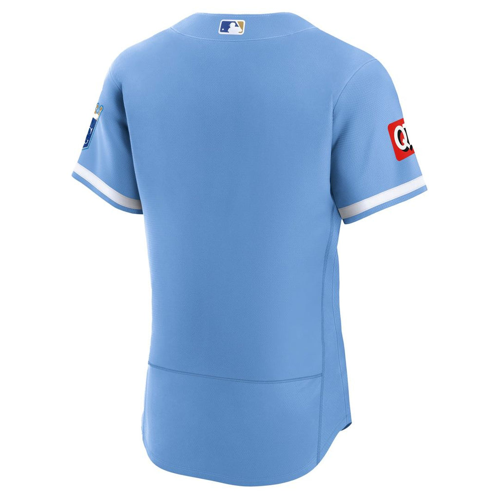 Men's Kansas City Royals Light Blue Alternate Sponsor Patch Jersey
