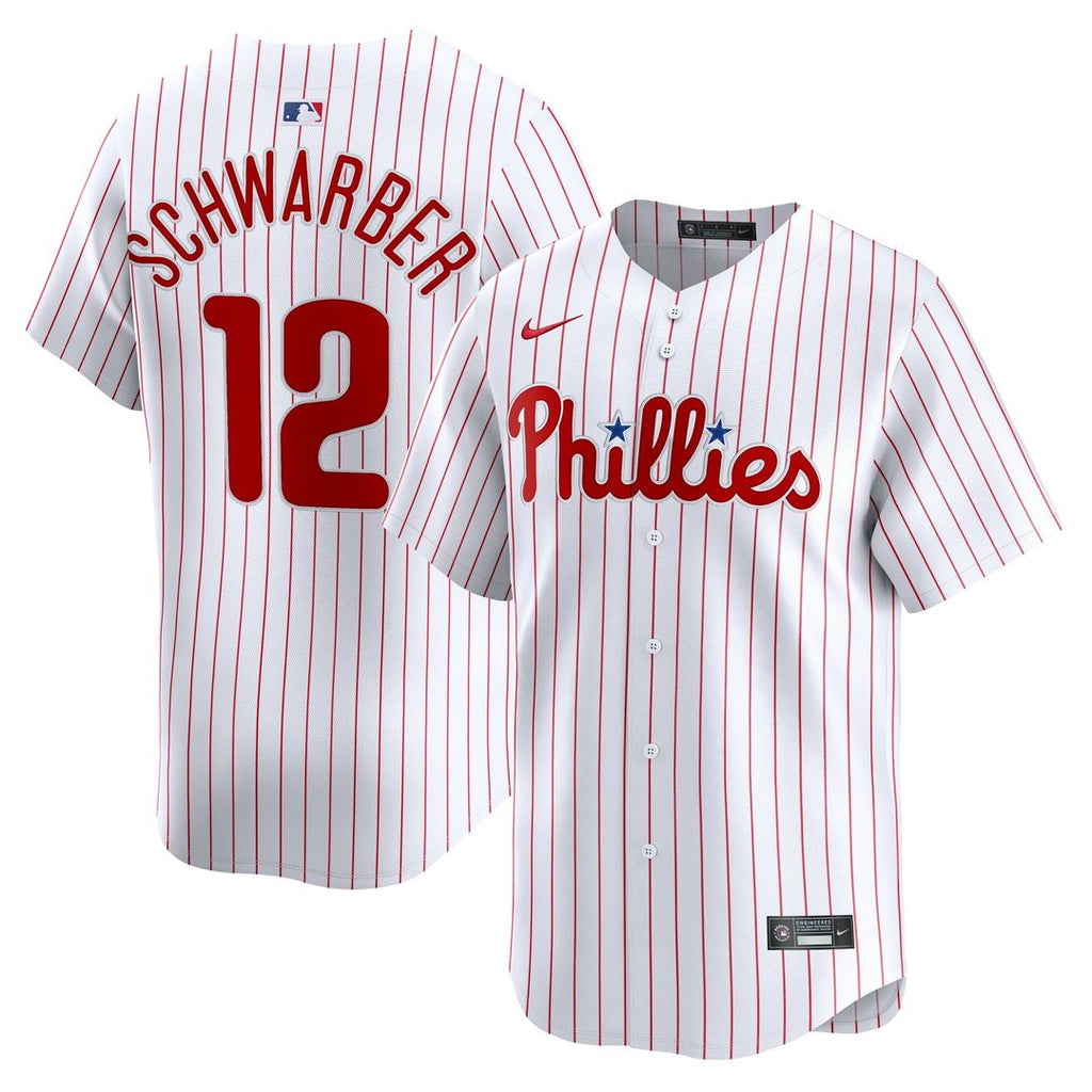 Men's Philadelphia Phillies Kyle Schwarber White Home Player Jersey