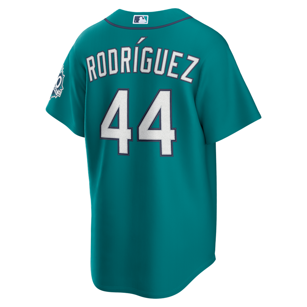 Men's Seattle Mariners Julio Rodríguez Teal Alternate Stadium 50th Season Patch Jersey