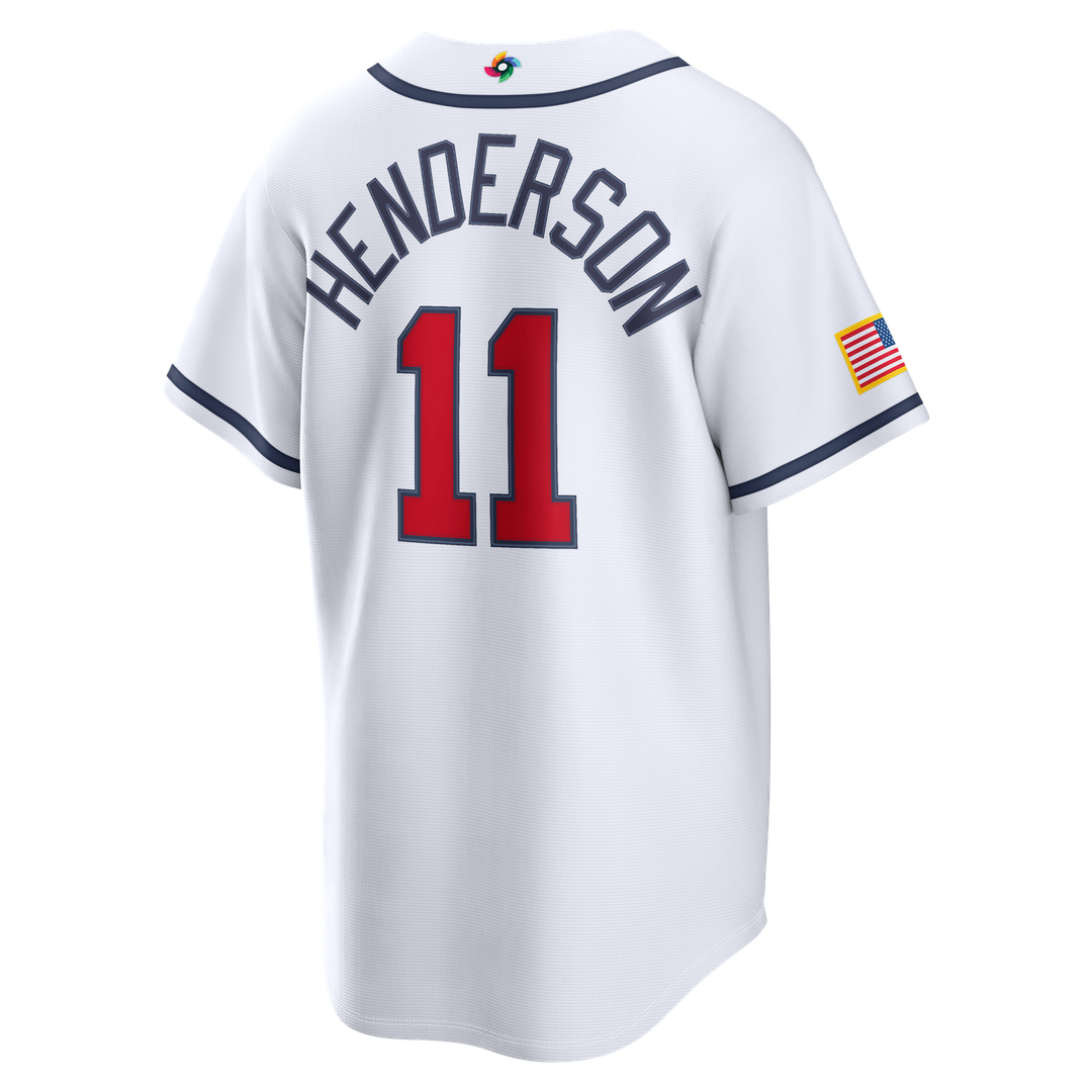 Men's USA Baseball Gunnar Henderson White 2026 World Baseball Classic Home Stadium Jersey