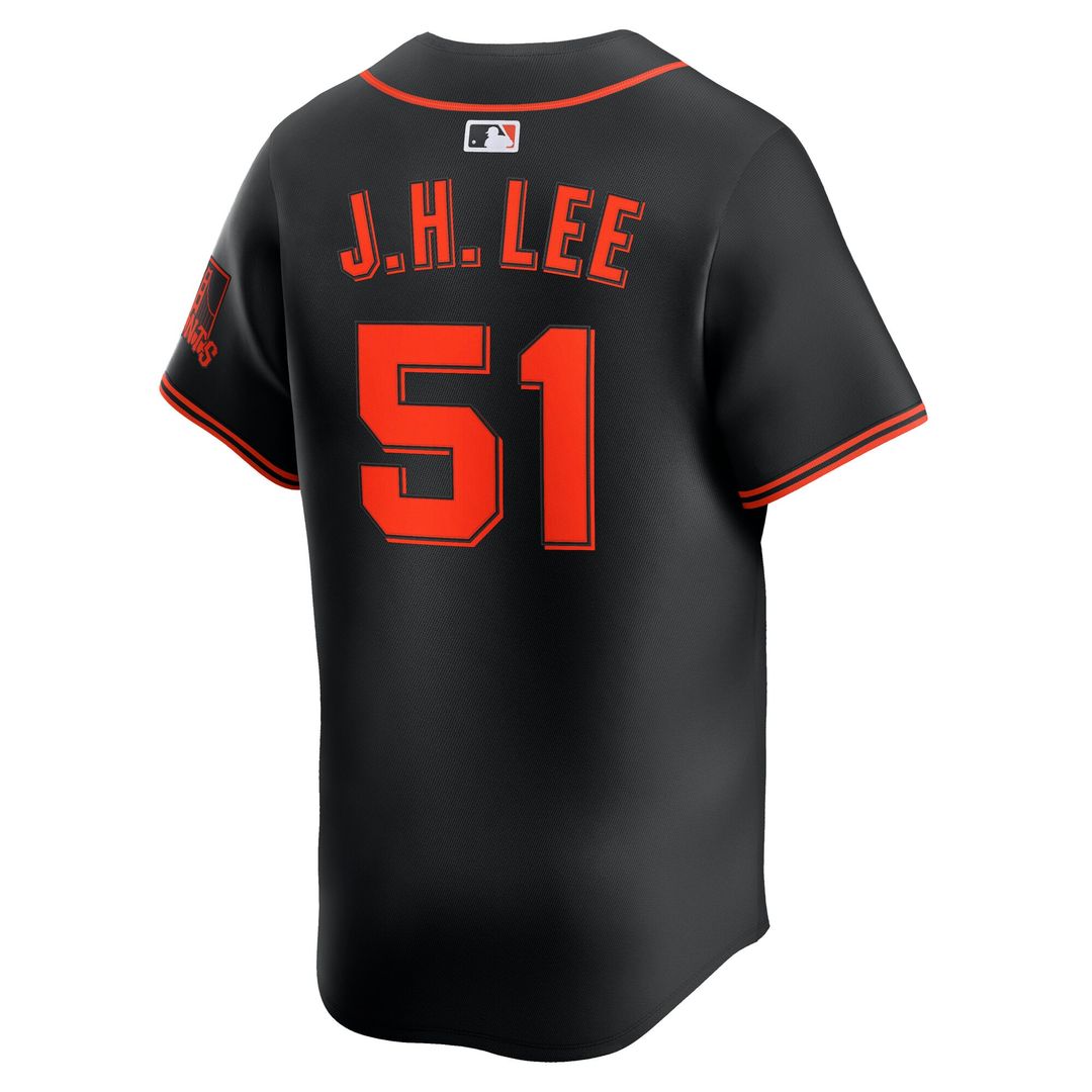 Men's San Francisco Giants Jung Hoo Lee Black Alternate Player Jersey