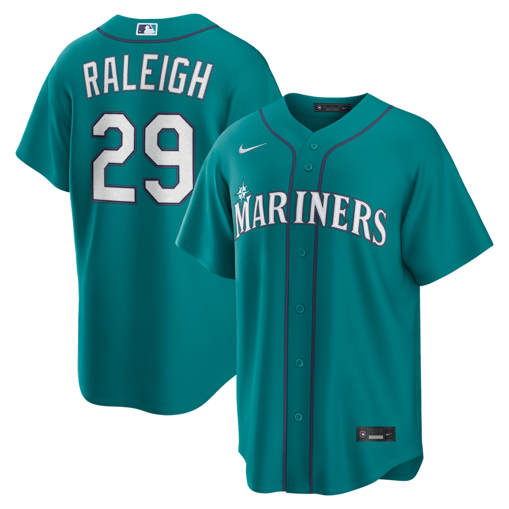 Men's Seattle Mariners Cal Raleigh Teal Alternate Replica Jersey