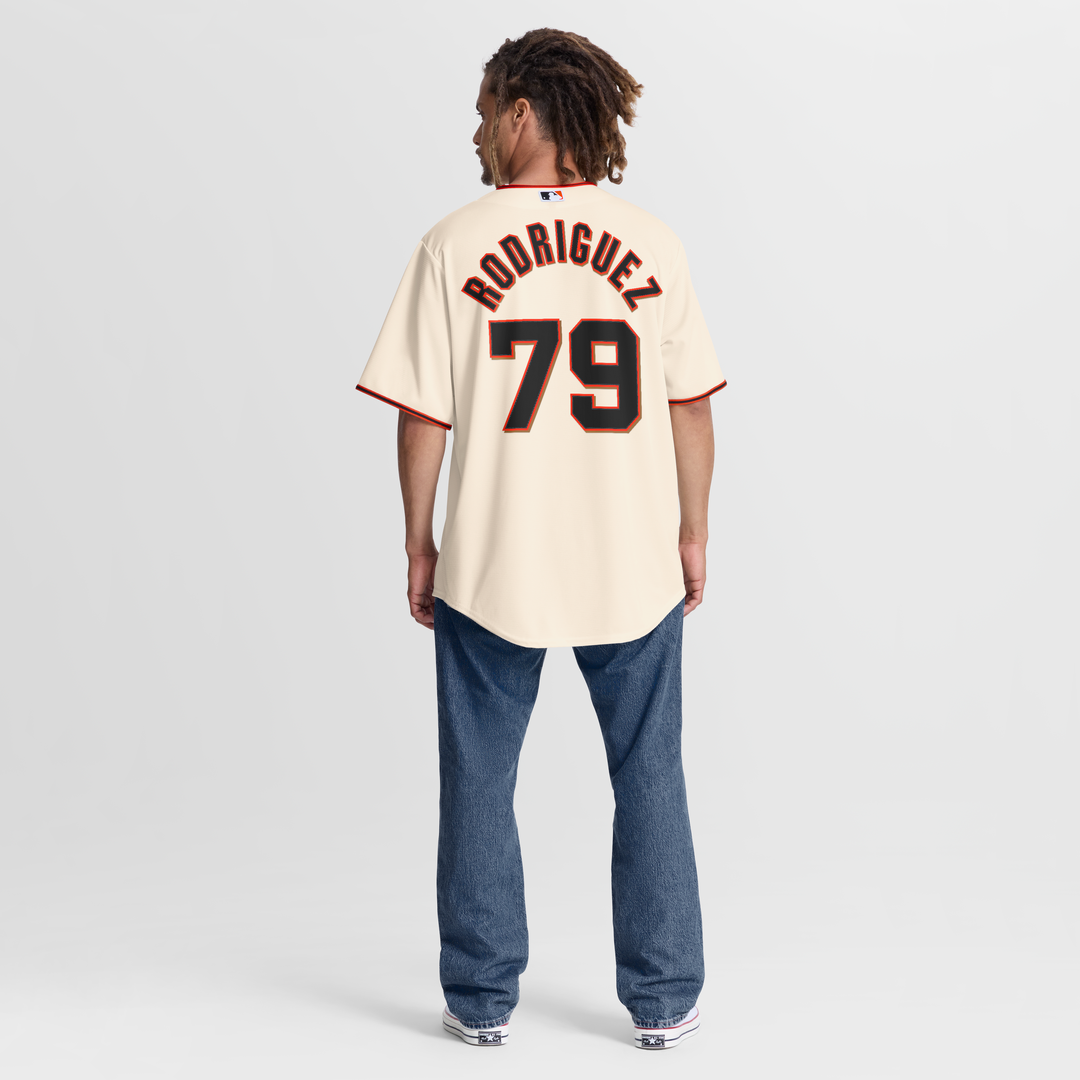Men's San Francisco Giants Jesus Rodriguez Cream Home Replica Jersey